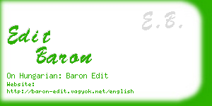 edit baron business card